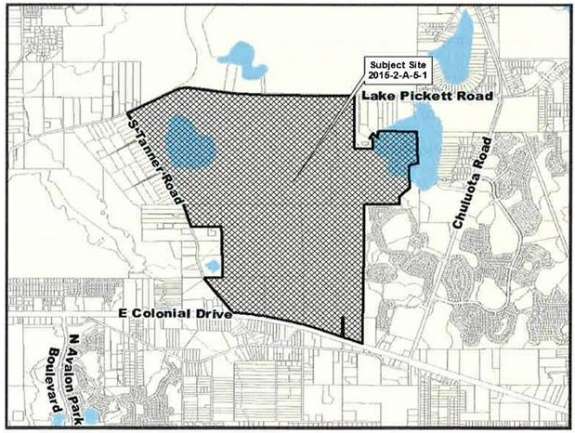 Map of proposed "agrihood" area in East Orange County