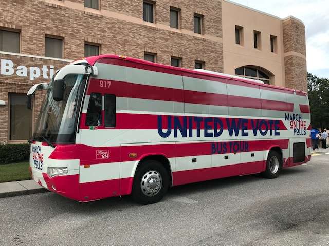 March on the Polls provided transportation to early voting sites like the Orange County Supervisor of Elections. Photo: Danielle Prieur