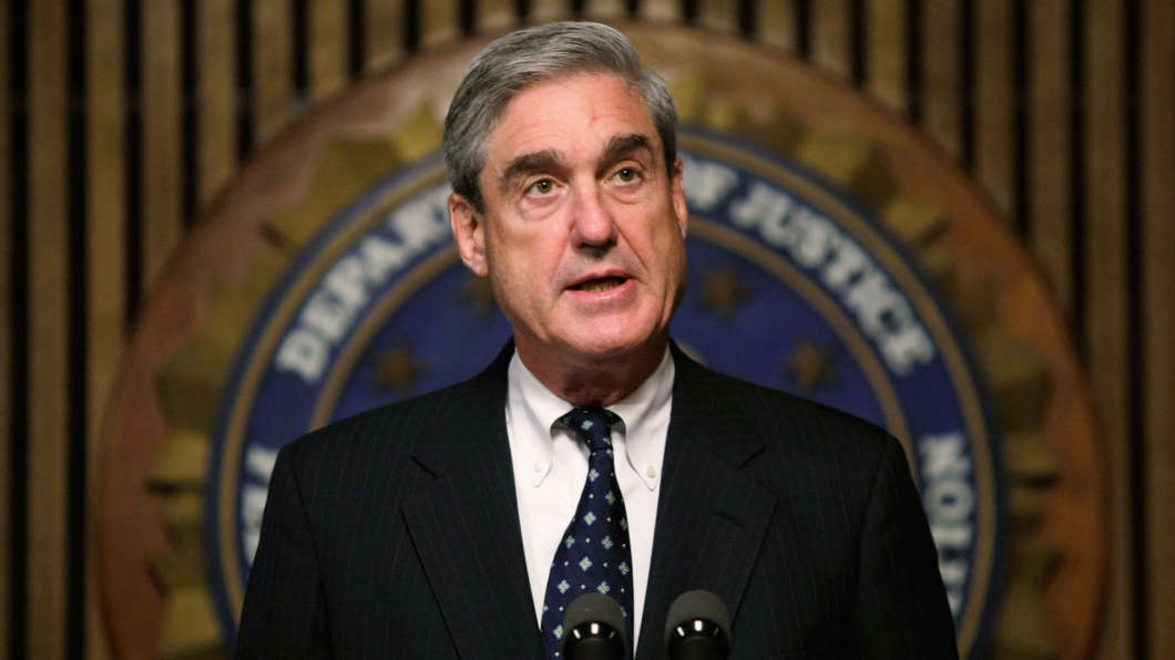 Then-FBI Director Robert Mueller speaks during a news conference at the FBI headquarters June 25, 2008 in Washington, D.C.