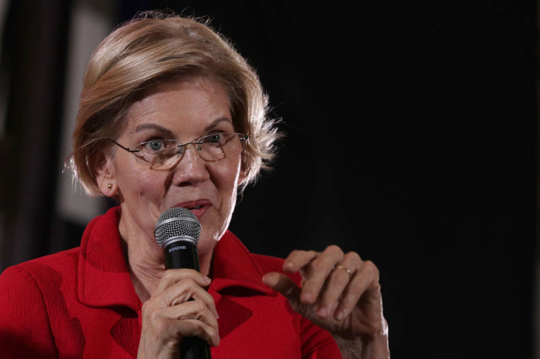 Democratic presidential candidate Sen. Elizabeth Warren of Massachusetts addresses the Moral Action Congress of the Poor People's Campaign on June 17 in Washington, D.C.