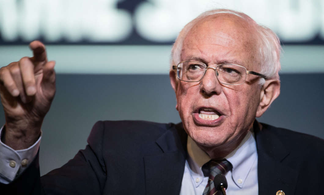 Democratic presidential candidate Sen. Bernie Sanders, I-Vt., speaks to the crowd during the 2019 South Carolina Democratic Party State Convention on June 22. Sean Rayford/Getty Images