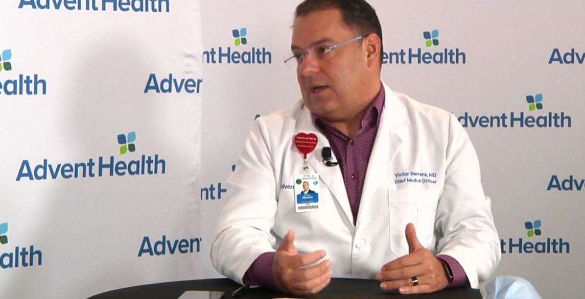Dr. Victor Herrera, chief medical officer at AdventHealth Orlando and an infectious disease specialist.